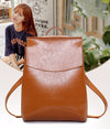 Women Youth Vintage Leather Backpacks