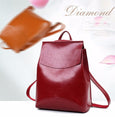 Women Youth Vintage Leather Backpacks