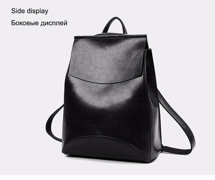 Women Youth Vintage Leather Backpacks