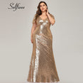 Plus Size Rose Gold Mermaid Women Dresses