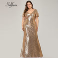 Plus Size Rose Gold Mermaid Women Dresses