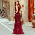 Elegant Women V-Neck Sparkle Mermaid Dresses