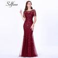 Elegant Women V-Neck Sparkle Mermaid Dresses