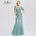 Elegant Women V-Neck Sparkle Mermaid Dresses