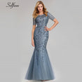 Elegant Women V-Neck Sparkle Mermaid Dresses