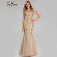 Elegant Women V-Neck Sparkle Mermaid Dresses