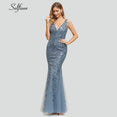 Elegant Women V-Neck Sparkle Mermaid Dresses