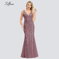 Elegant Women V-Neck Sparkle Mermaid Dresses