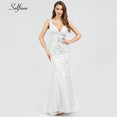 Elegant Women V-Neck Sparkle Mermaid Dresses