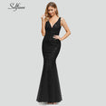 Elegant Women V-Neck Sparkle Mermaid Dresses