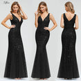 Elegant Women V-Neck Sparkle Mermaid Dresses