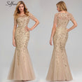 Elegant Women V-Neck Sparkle Mermaid Dresses