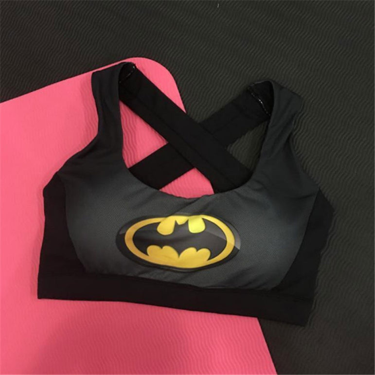 Captain America Superman Batman Fitness Sports Bra