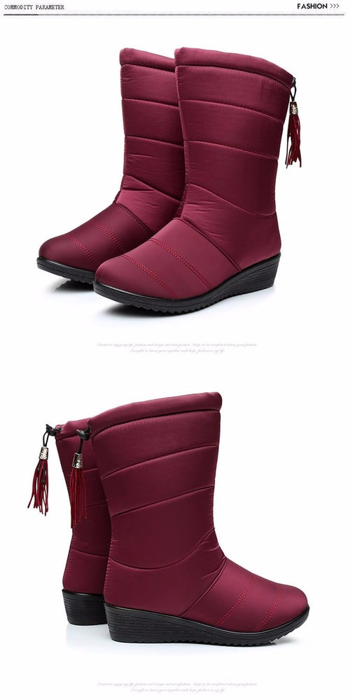 Female Down Winter Waterproof Warm Ankle Boots