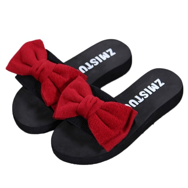 Women Bow Summer Sandals Slipper