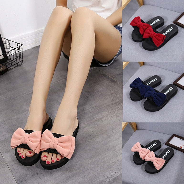 Women Bow Summer Sandals Slipper