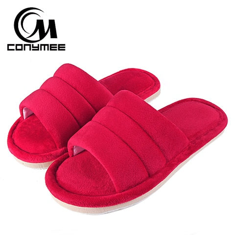 Winter Women Indoor Warm Fluffy Slippers