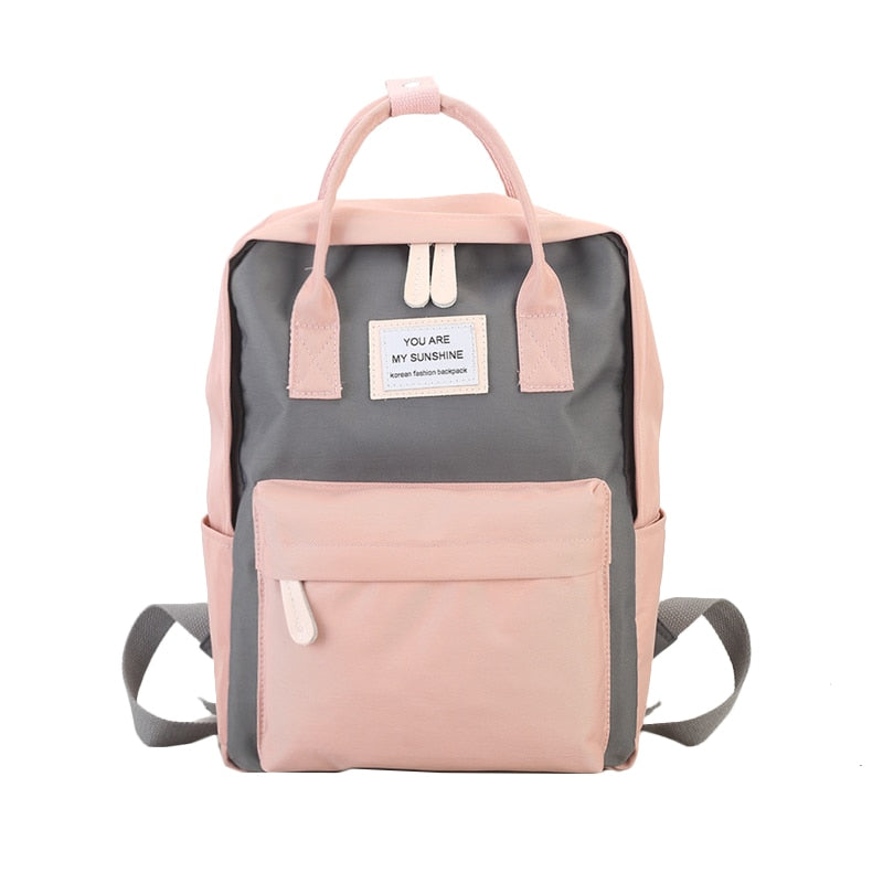 Women Canvas Backpacks Candy Color Waterproof Bags