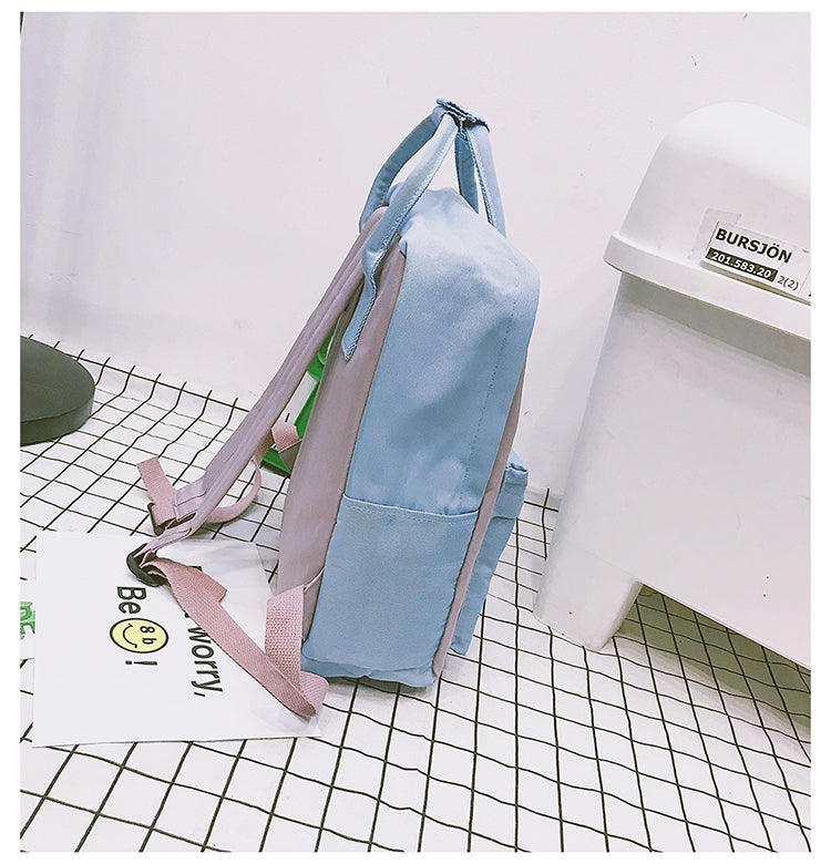 Women Canvas Backpacks Candy Color Waterproof Bags