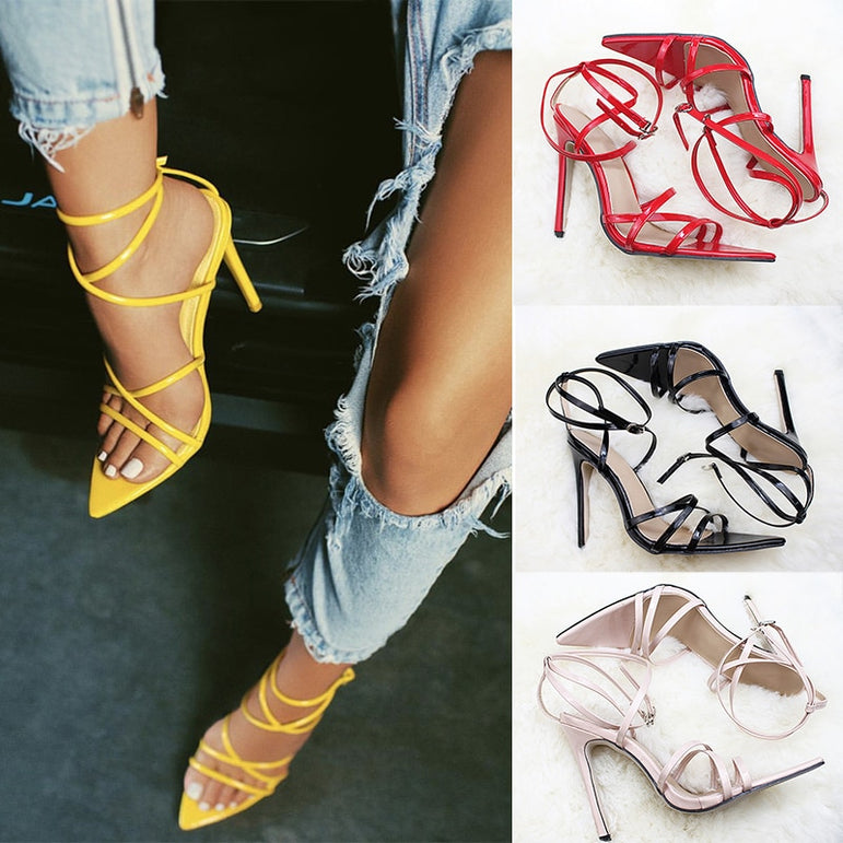 Thin Heels Women Ankle Strap Sandals