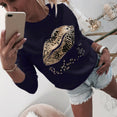 Lips Letter Printed Ladies Blouse