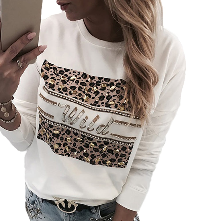 Lips Letter Printed Ladies Blouse