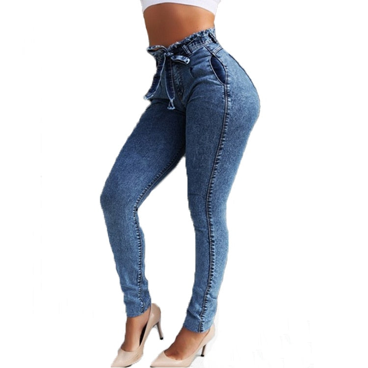 High Waist Jeans For Women Slim Stretch Denim