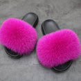 Women Warm Fox Fur Flip Flop