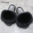 Women Warm Fox Fur Flip Flop