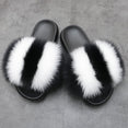 Women Warm Fox Fur Flip Flop