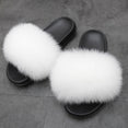 Women Warm Fox Fur Flip Flop