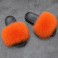 Women Warm Fox Fur Flip Flop