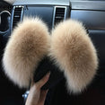 Women Warm Fox Fur Flip Flop