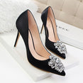 Crystal High Heel Pointed Toe Thin Heels Pumps