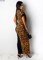 Leopard Print Bodycon Long Maxi Dress