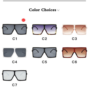 Oversized Square Brand Designer Big Frame Sunglasses