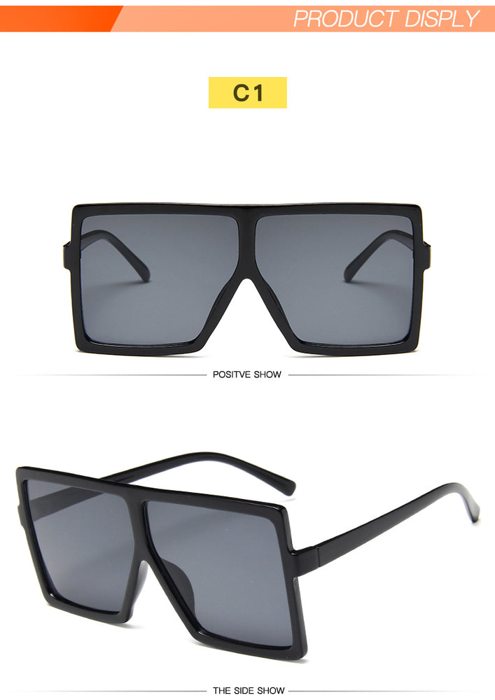 Oversized Square Brand Designer Big Frame Sunglasses