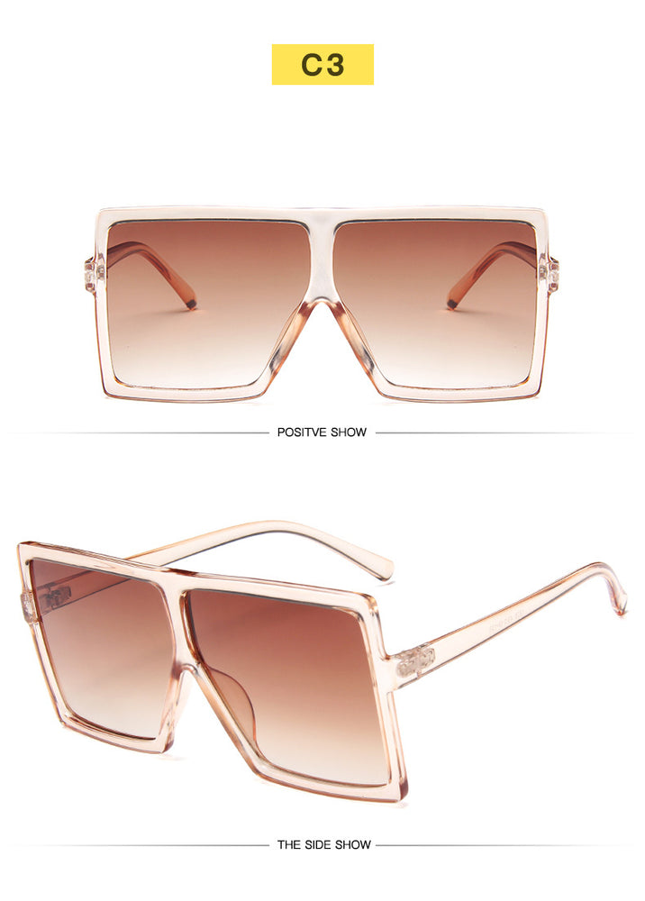 Oversized Square Brand Designer Big Frame Sunglasses