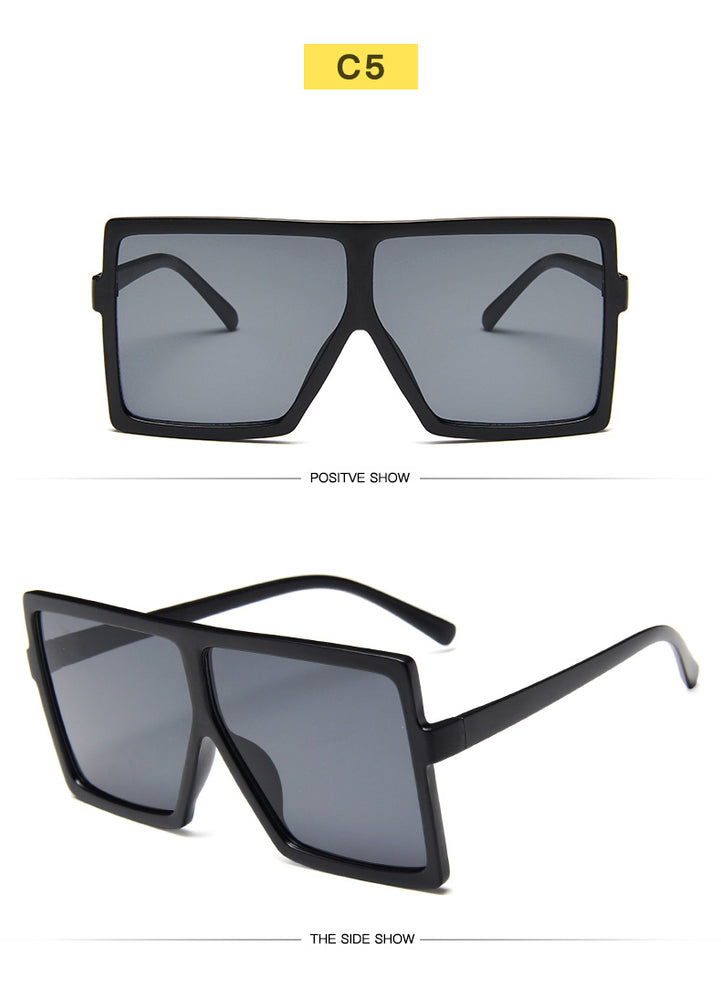 Oversized Square Brand Designer Big Frame Sunglasses