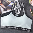 Letter Sports Push Up Fitness Running Yoga Bra