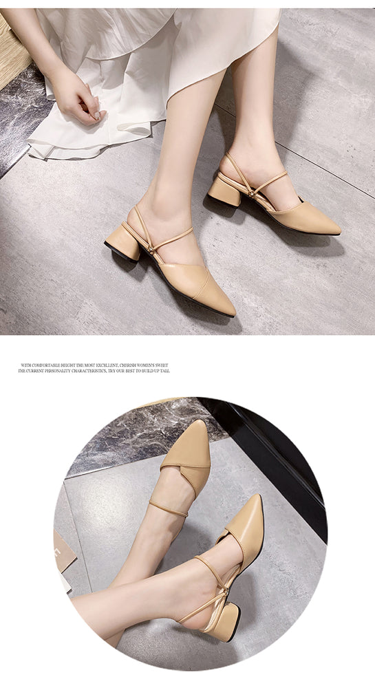 Party Women Mules Pointed Toe Block Slipper