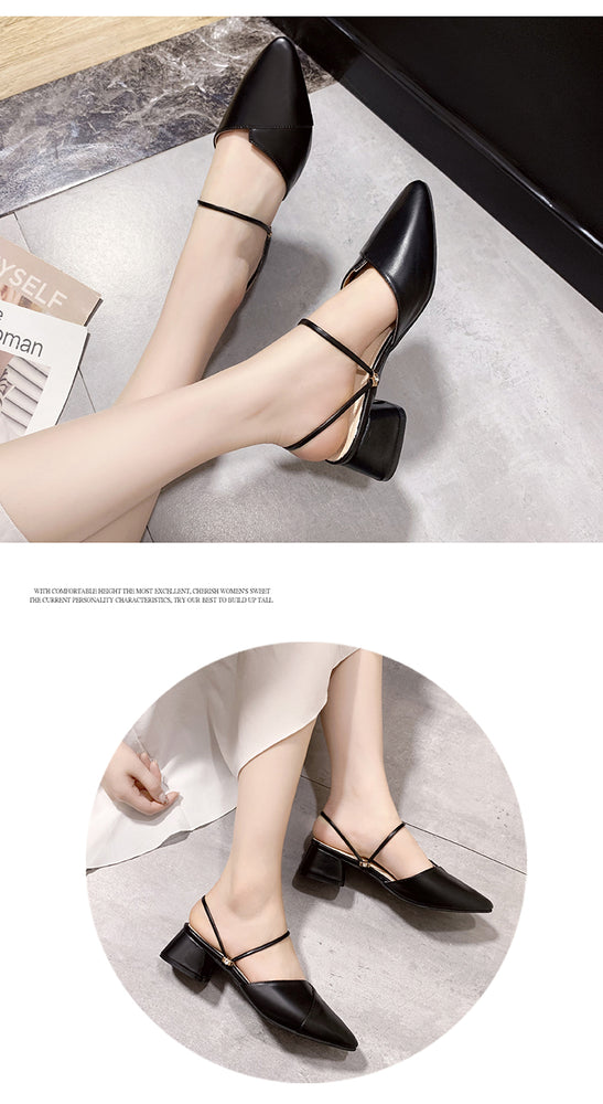 Party Women Mules Pointed Toe Block Slipper