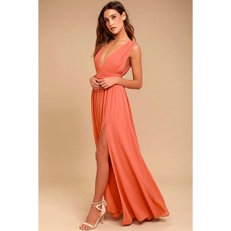 Cute Women Sexy V Neck Sleeveless Beach Dresses