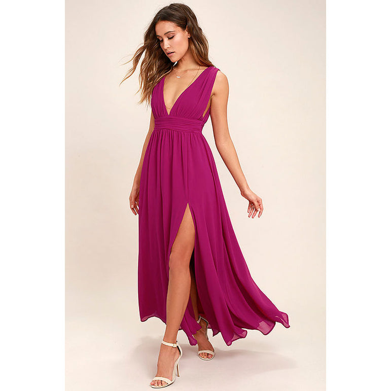 Cute Women Sexy V Neck Sleeveless Beach Dresses