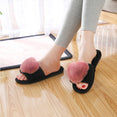 Love Heart Cotton Non-Slip Slippers