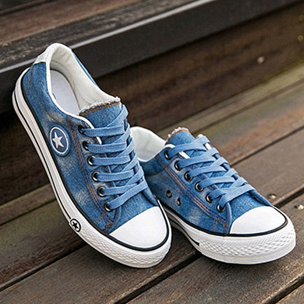 Fashion Women Denim Casual Sneakers