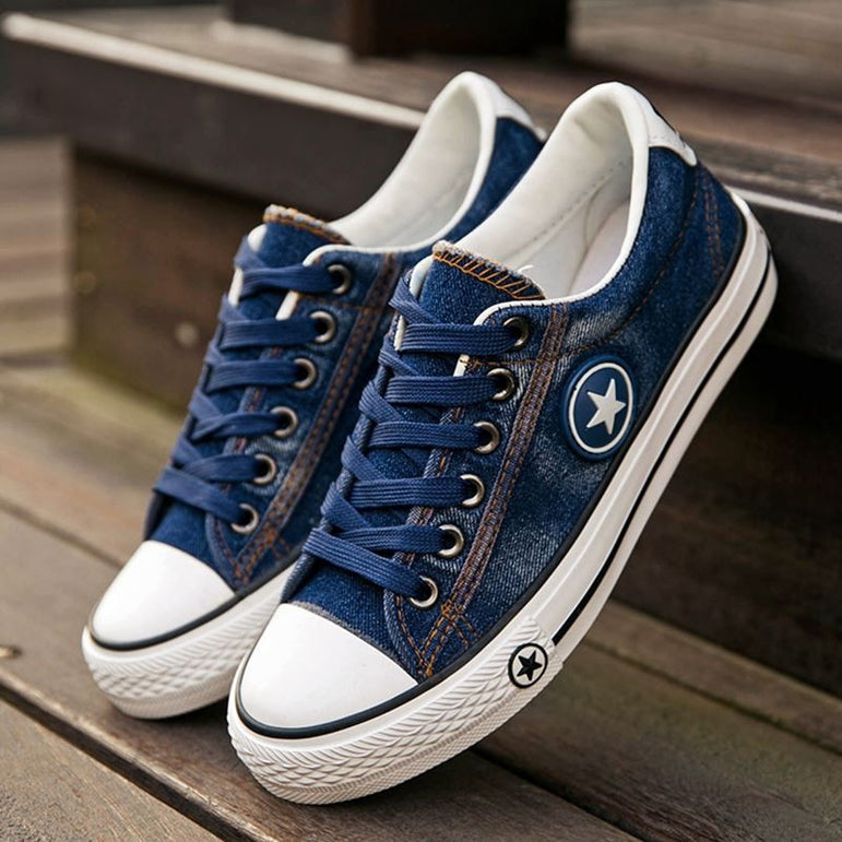 Fashion Women Denim Casual Sneakers