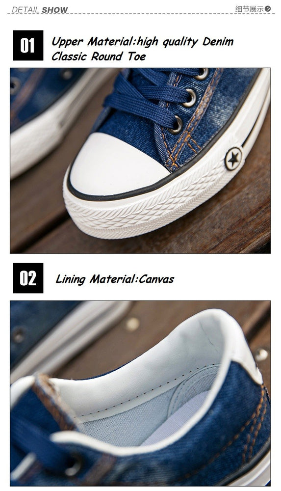 Fashion Women Denim Casual Sneakers