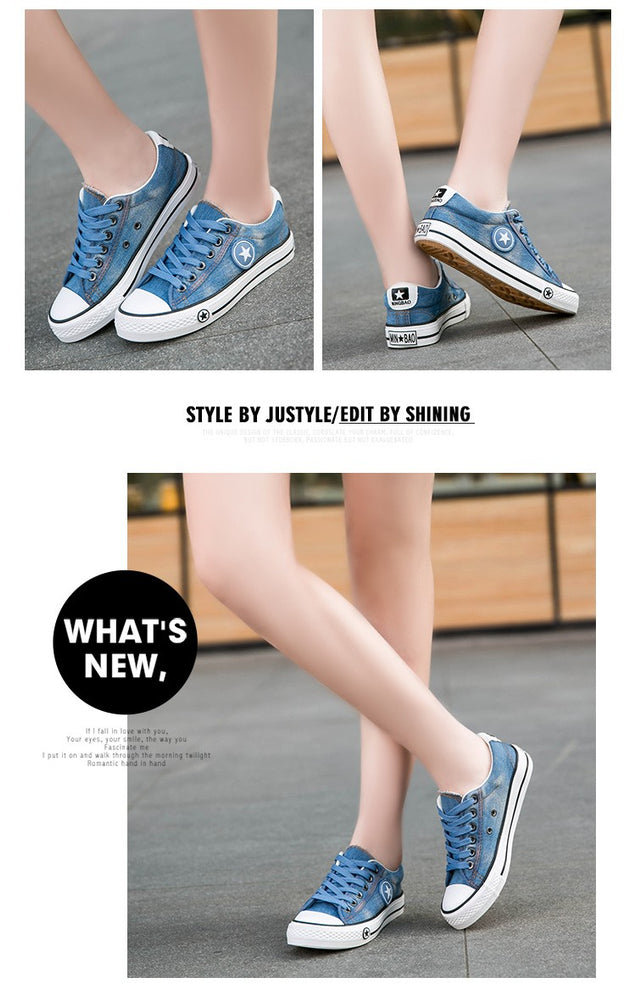 Fashion Women Denim Casual Sneakers