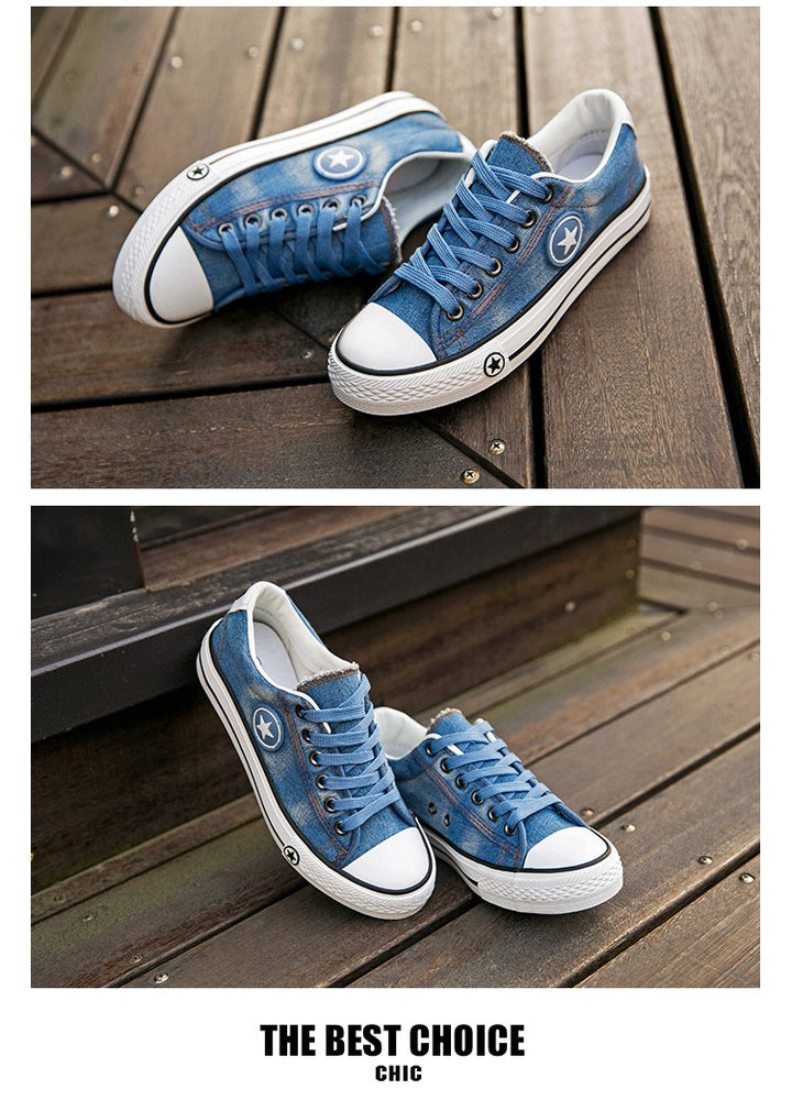 Fashion Women Denim Casual Sneakers